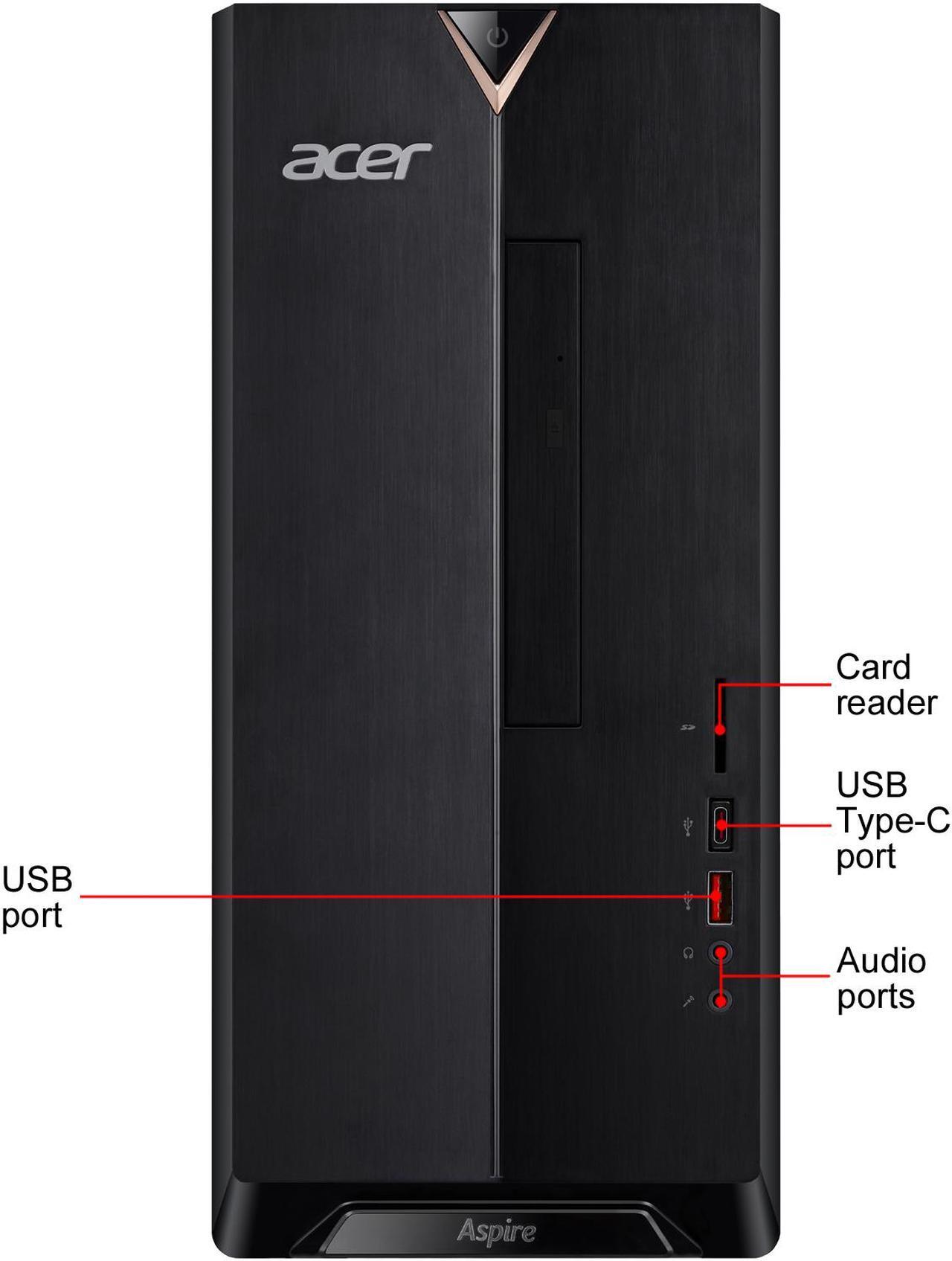 Alt view image 6 of 6 - Acer Desktop Computer Aspire TC-885-ACCFLi3 Intel Core i3-8100 8GB DDR4 1TB HDD Intel UHD Graphics 630 Windows 10 Home 64-bit